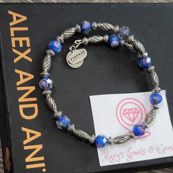 Alex and Ani Road to Romance beaded wrap bracelet - Picture 3 of 4